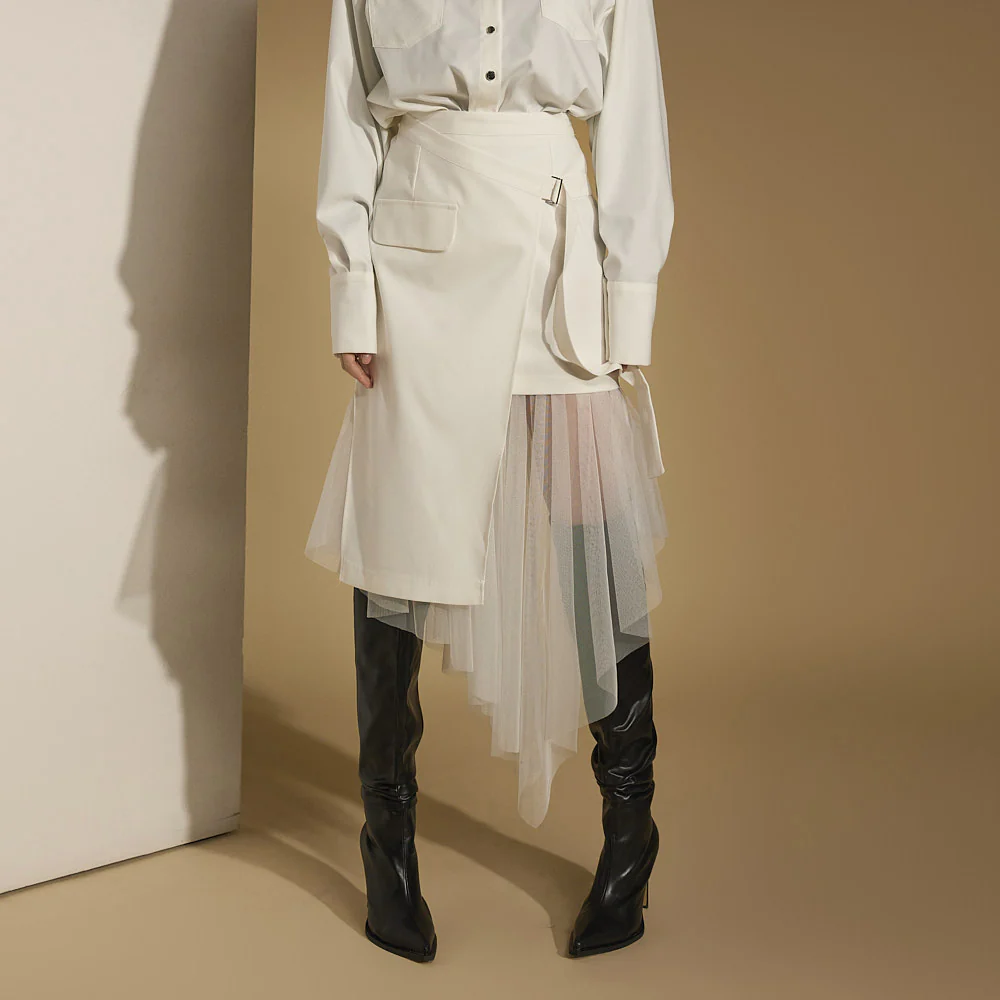 SK2901 Tulle Asymmetrical Skirt - Image 2