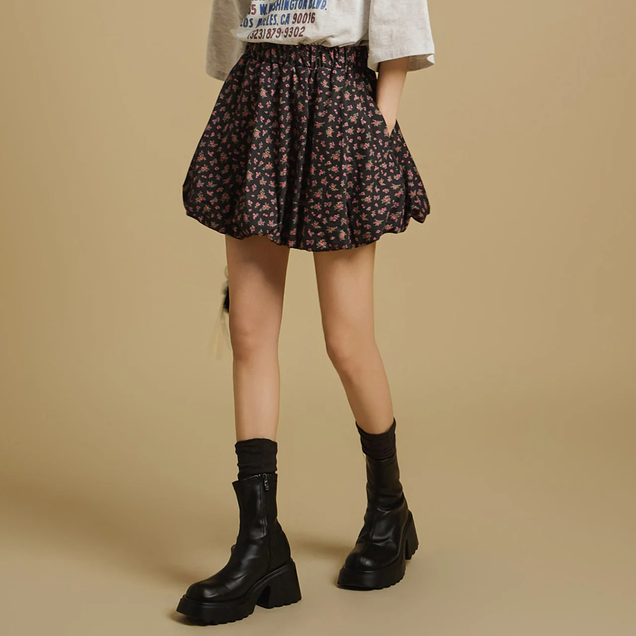 SK2923 Balloon Mini Skirt - Image 2