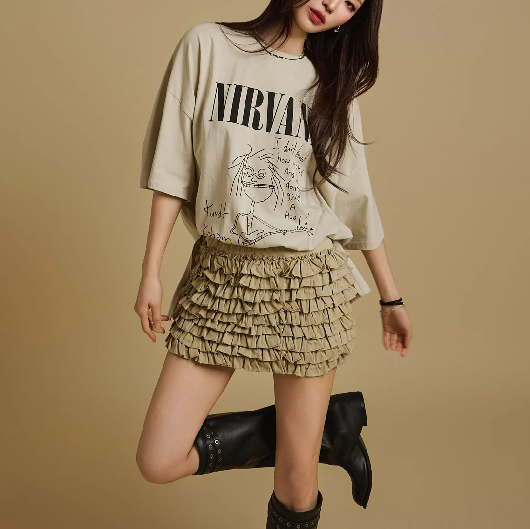 SK2924 Tiered Mini Skirt - Image 2
