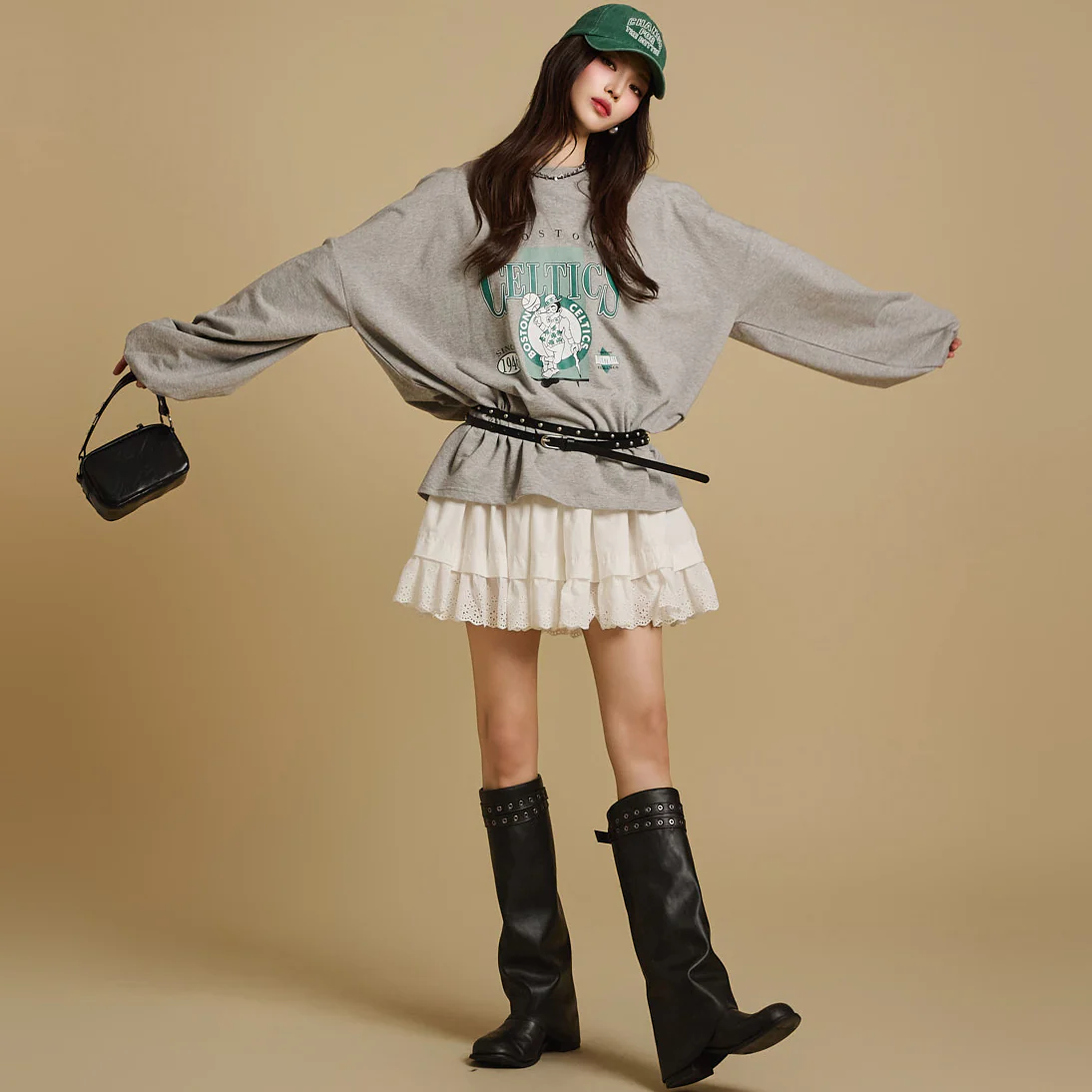 SK2928 Tiered Mini Skirt - Image 2