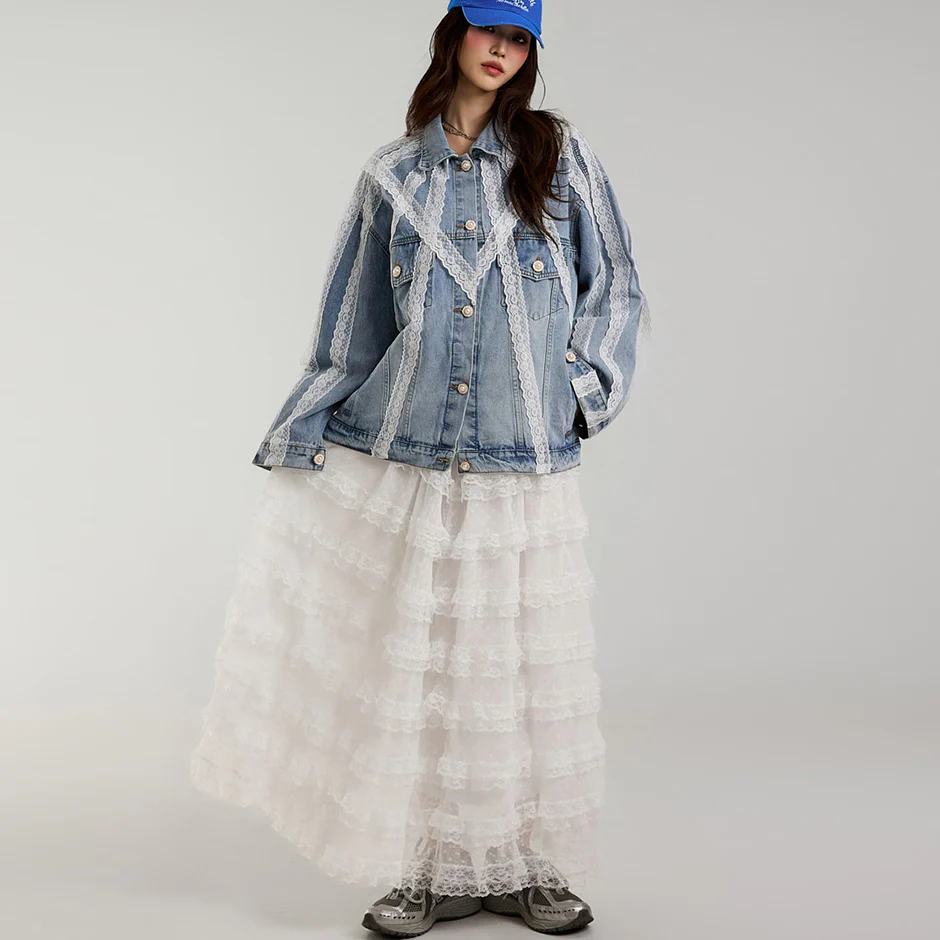 SK2948 Lace Frill Skirt - Image 2