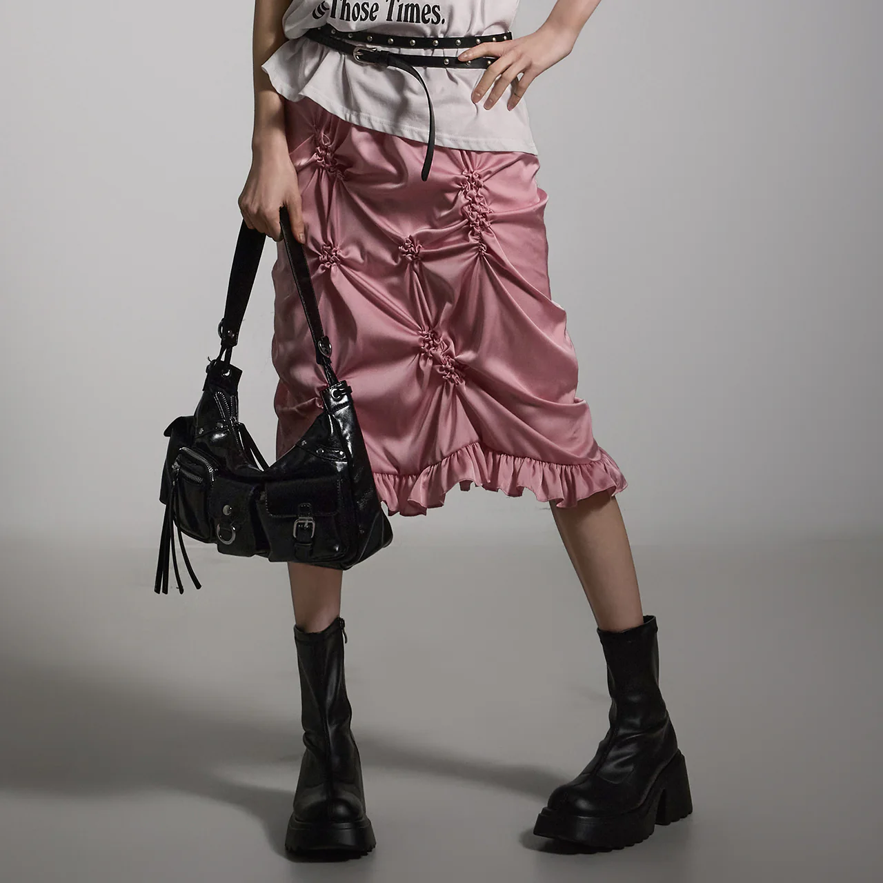 SK2959 Satin Shirring Skirt - Image 2