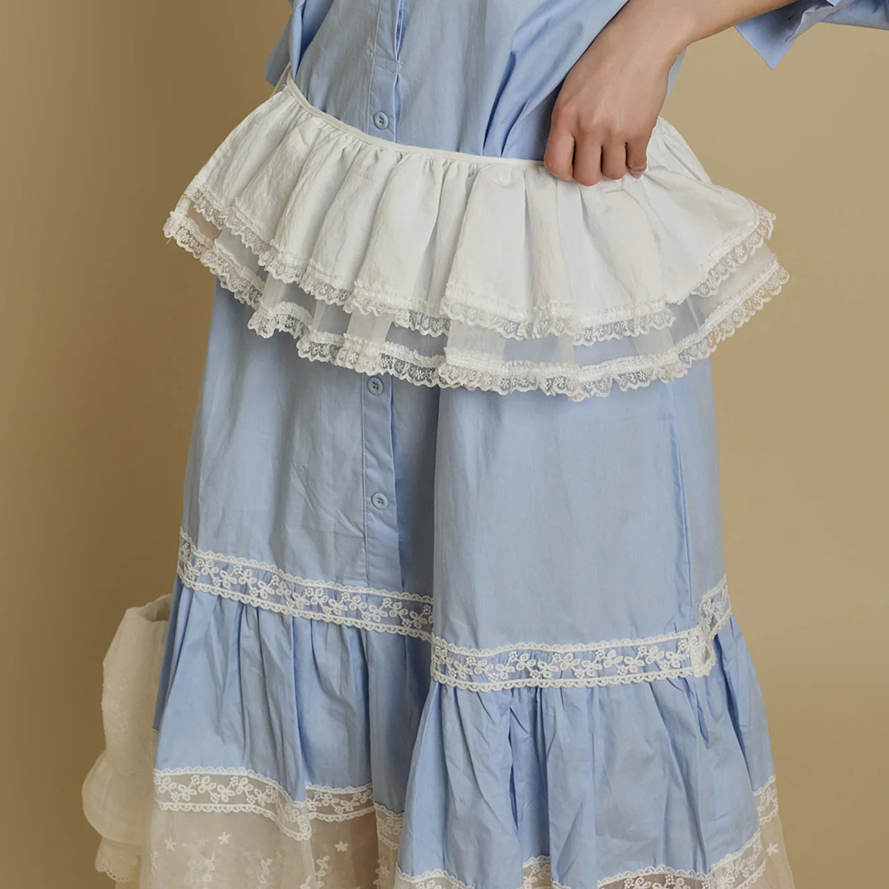 SK2963 Lace Layered Skirt - Image 2