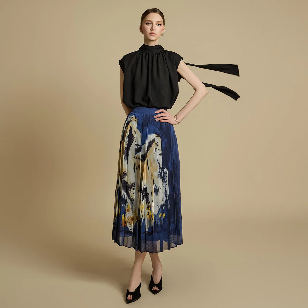 SK2997 Pleated Skirt - Image 2