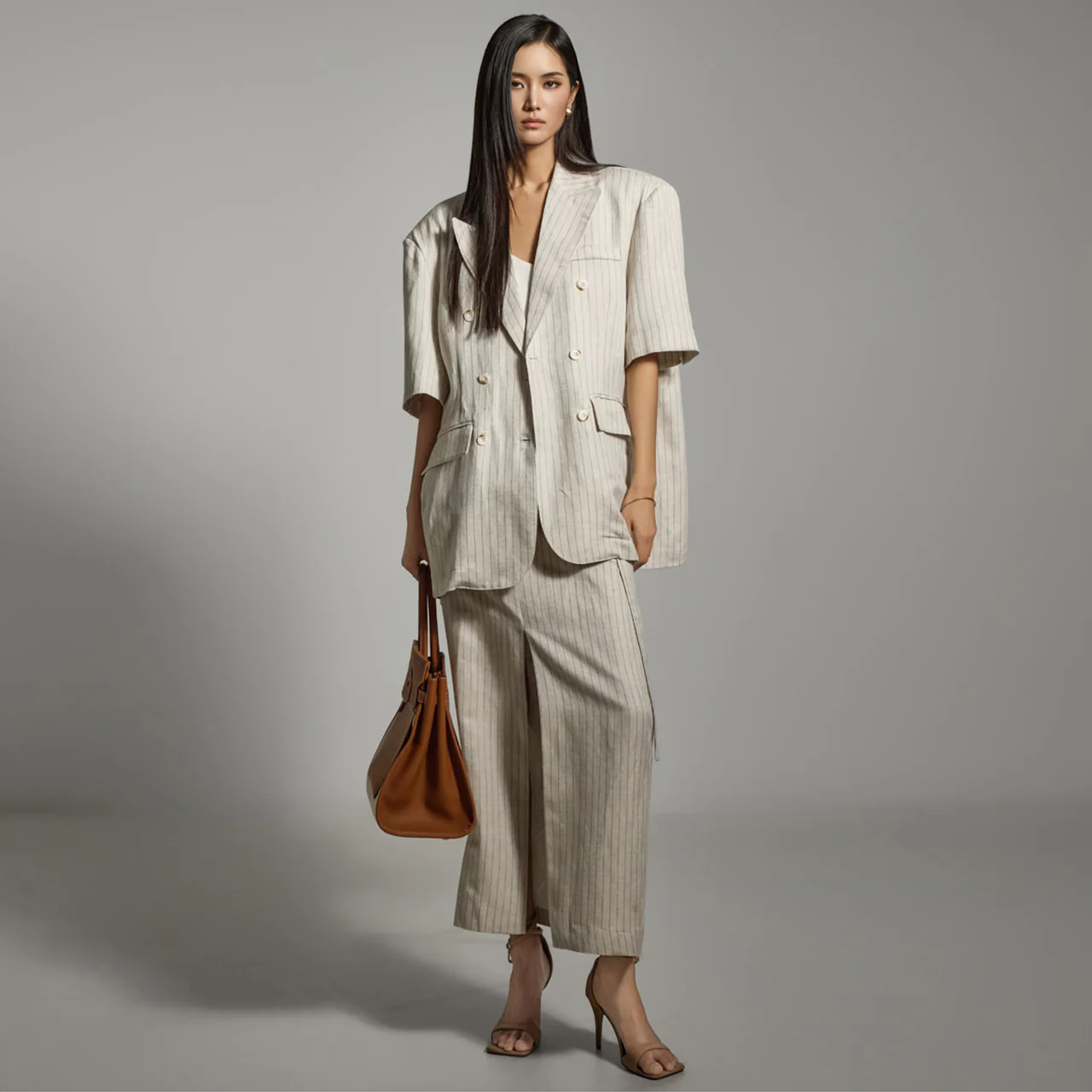 SK2979 Linen Skirt with Belt - Image 2