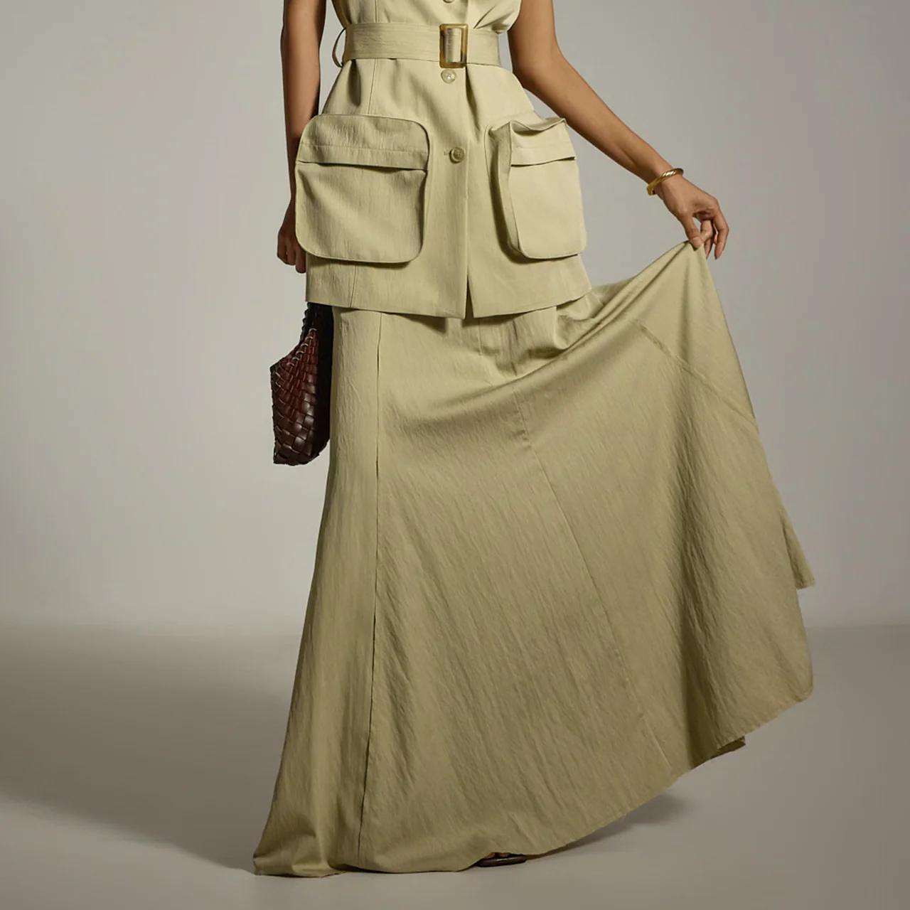 SK3000 Maxi Flared Skirt - Image 2