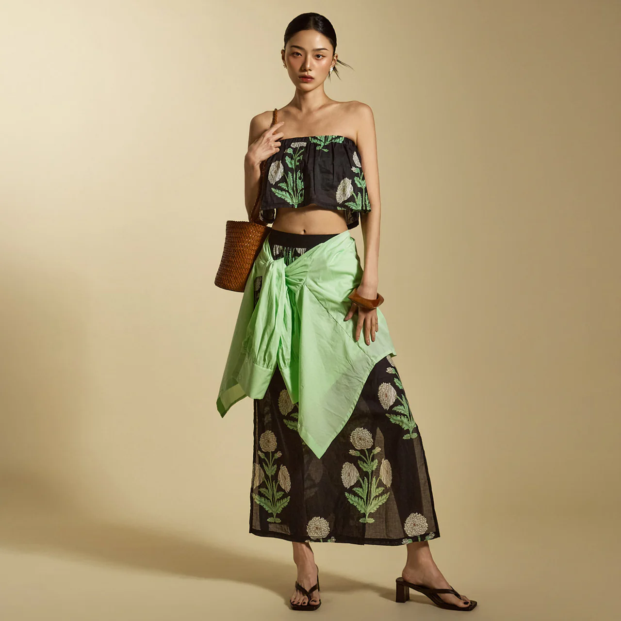 SK3009 Floral-Patterned Skirt - Image 2
