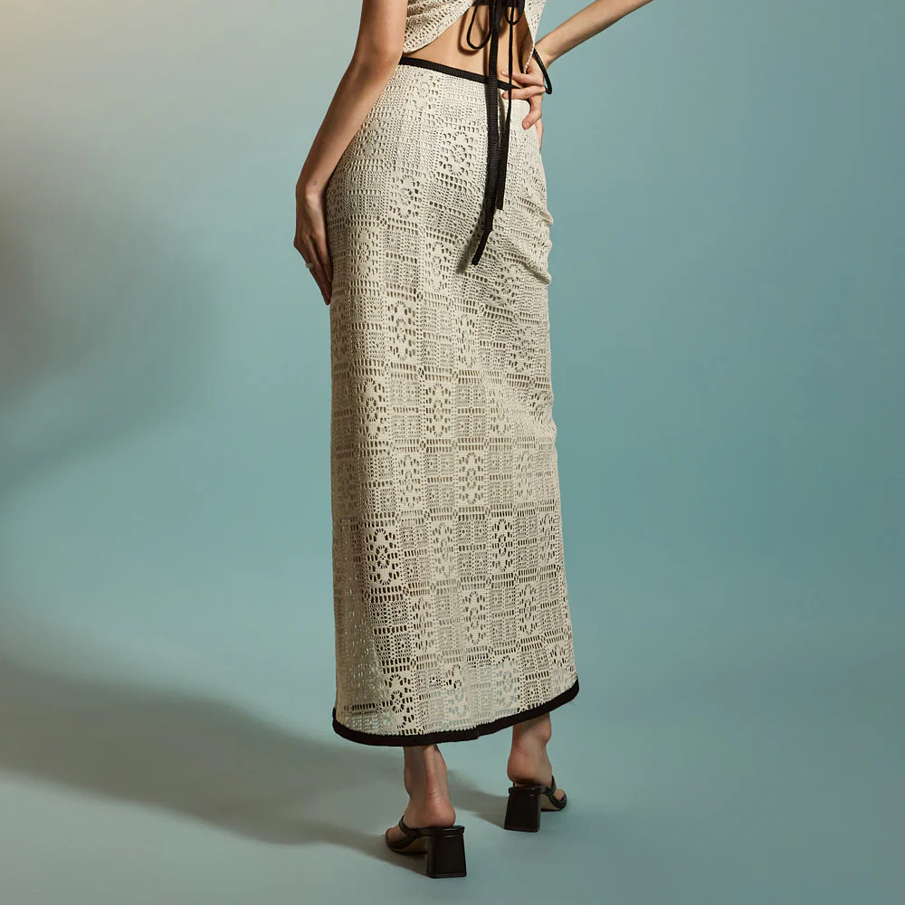 SK3012 Eyelet Knit Skirt - Image 2