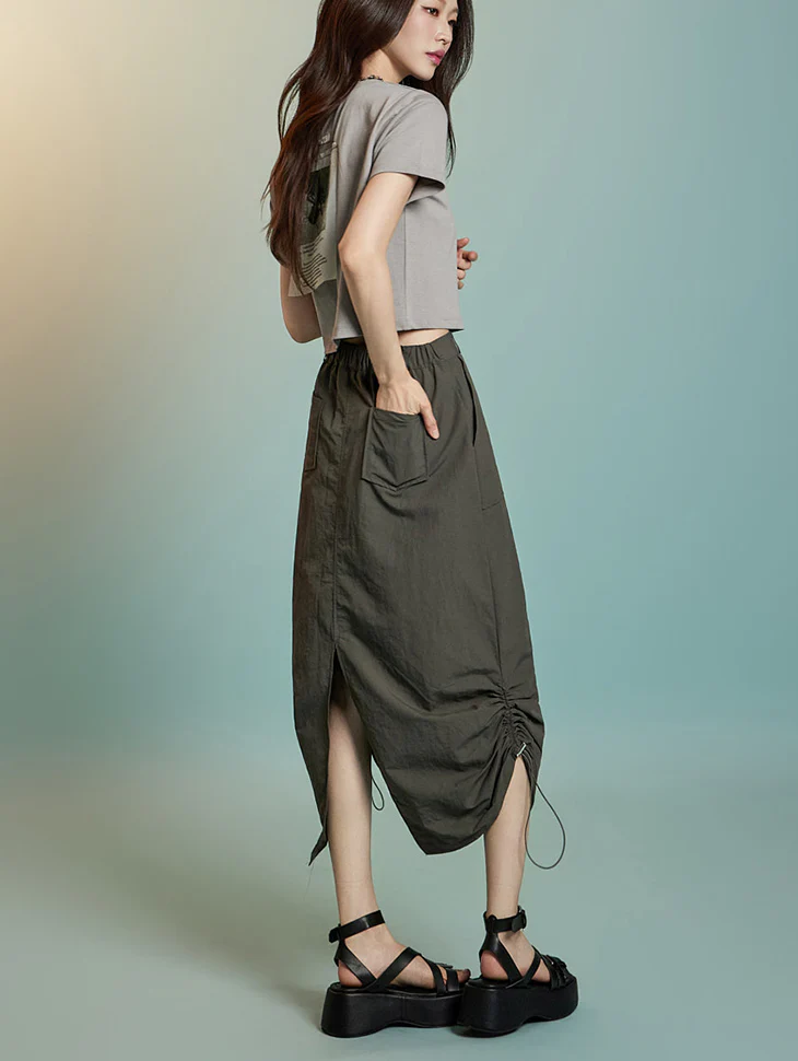 SK3020 Cargo Shirring Skirt