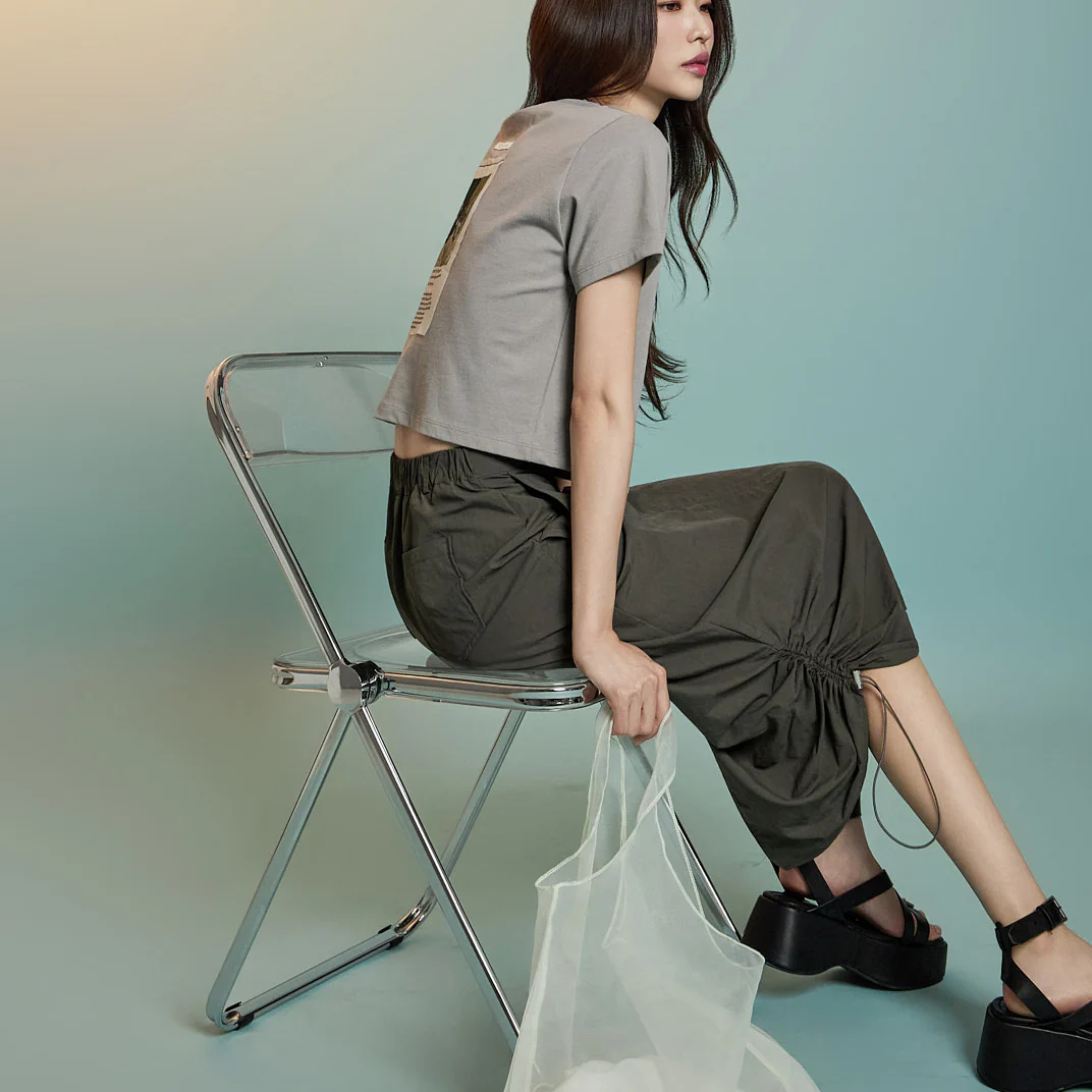 SK3020 Cargo Shirring Skirt - Image 2