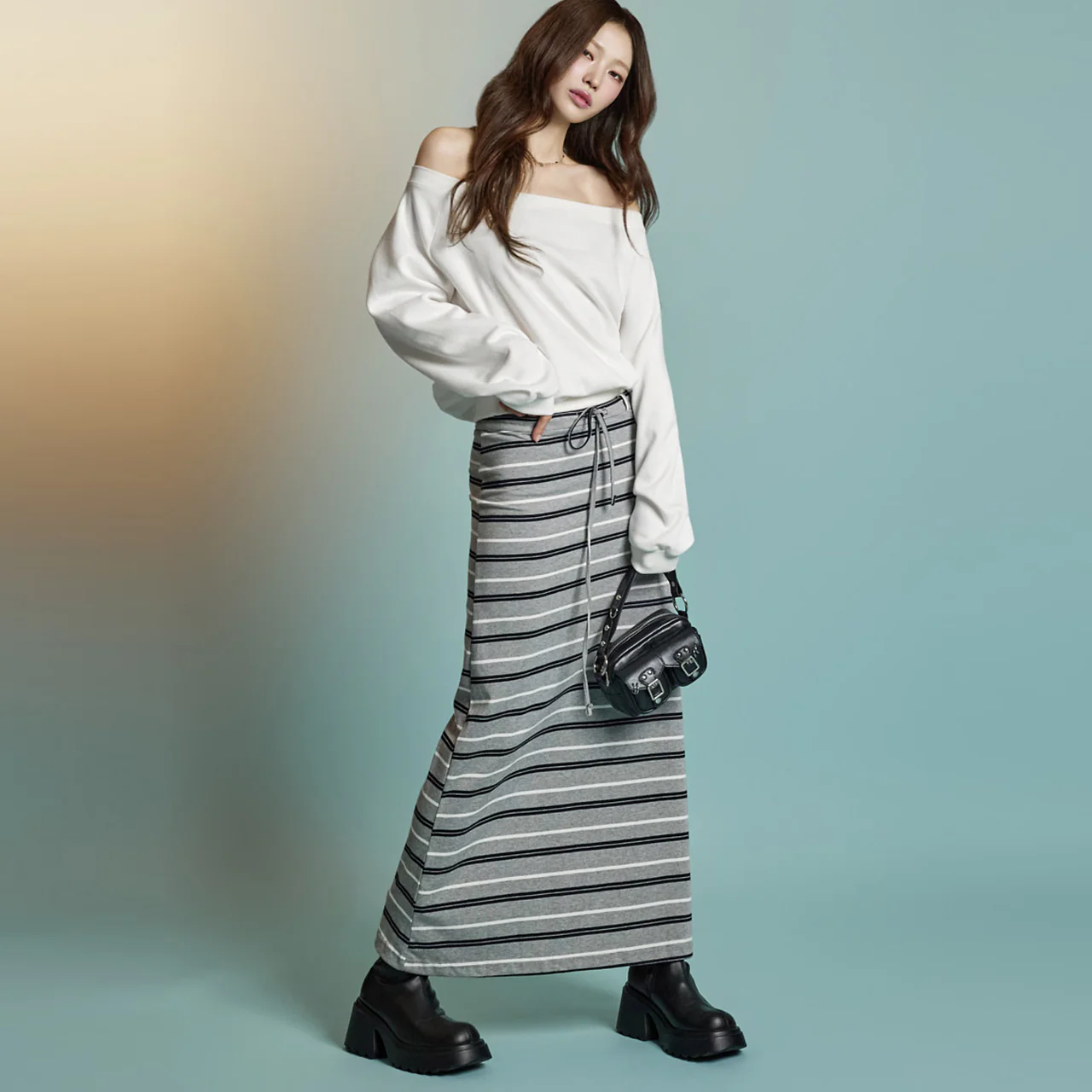 SK3027 Striped Skirt - Image 2