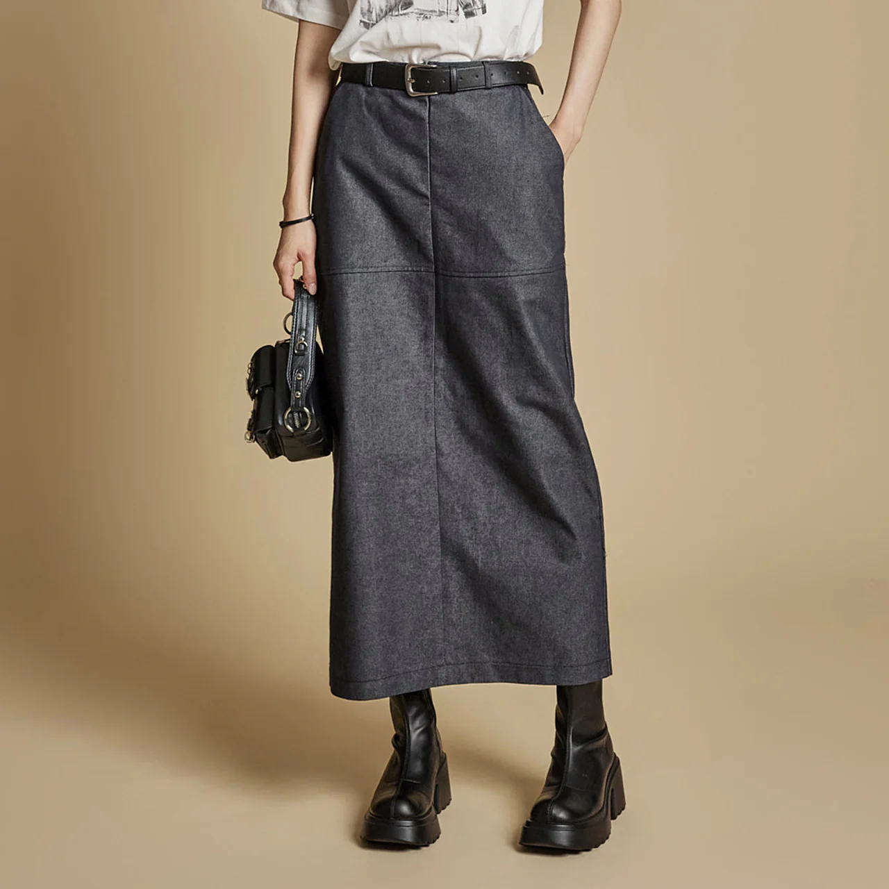 SK3031 Back Slit Skirt - Image 2