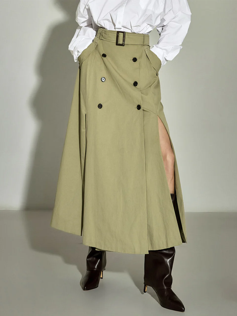 SK3053 Trench Skirt with Belt