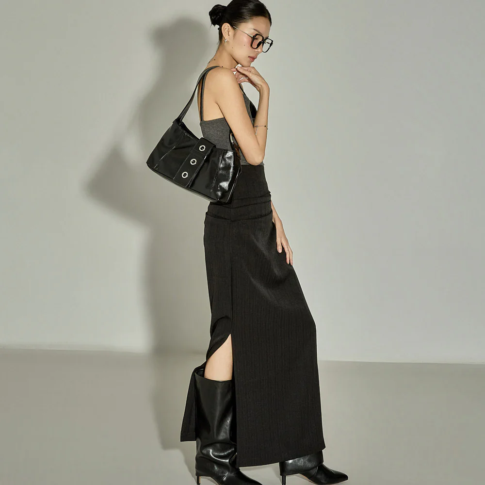 SK3056 Shirring Maxi Skirt - Image 2