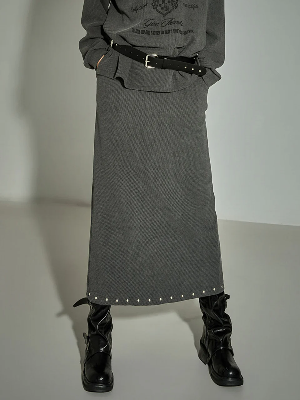SK3060 Studded Long Skirt