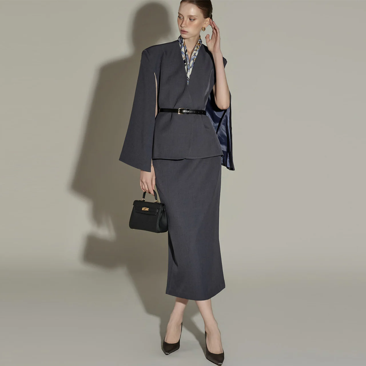SK3065 Pintuck Long Skirt - Image 2