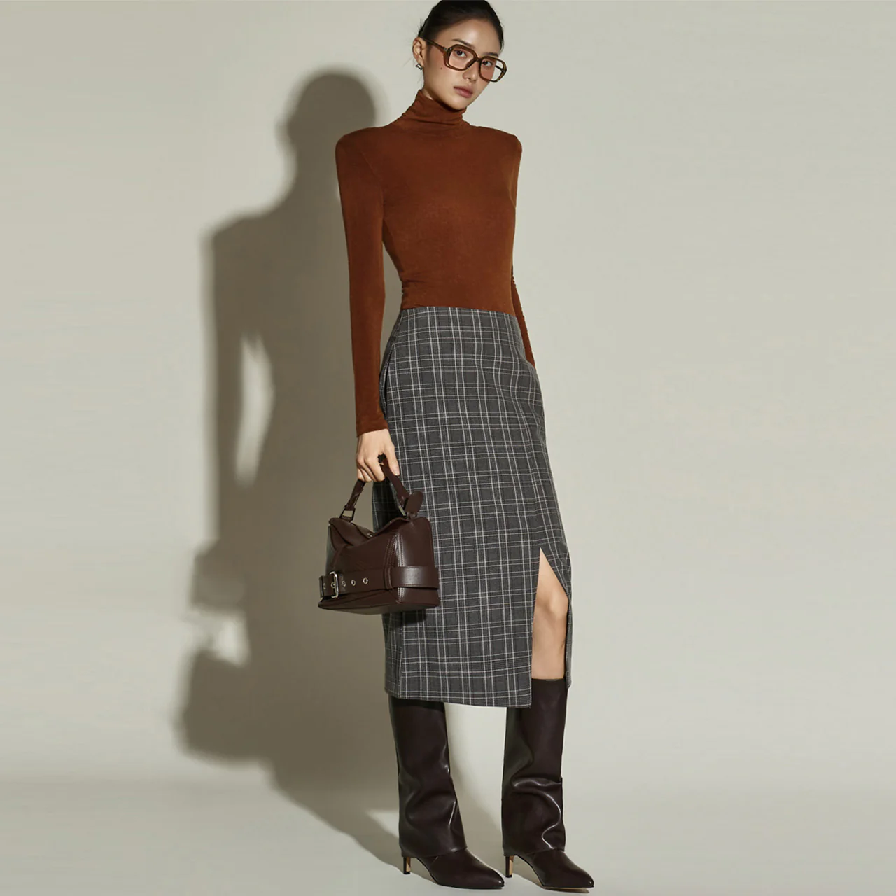 SK3069 Checked Skirt - Image 2