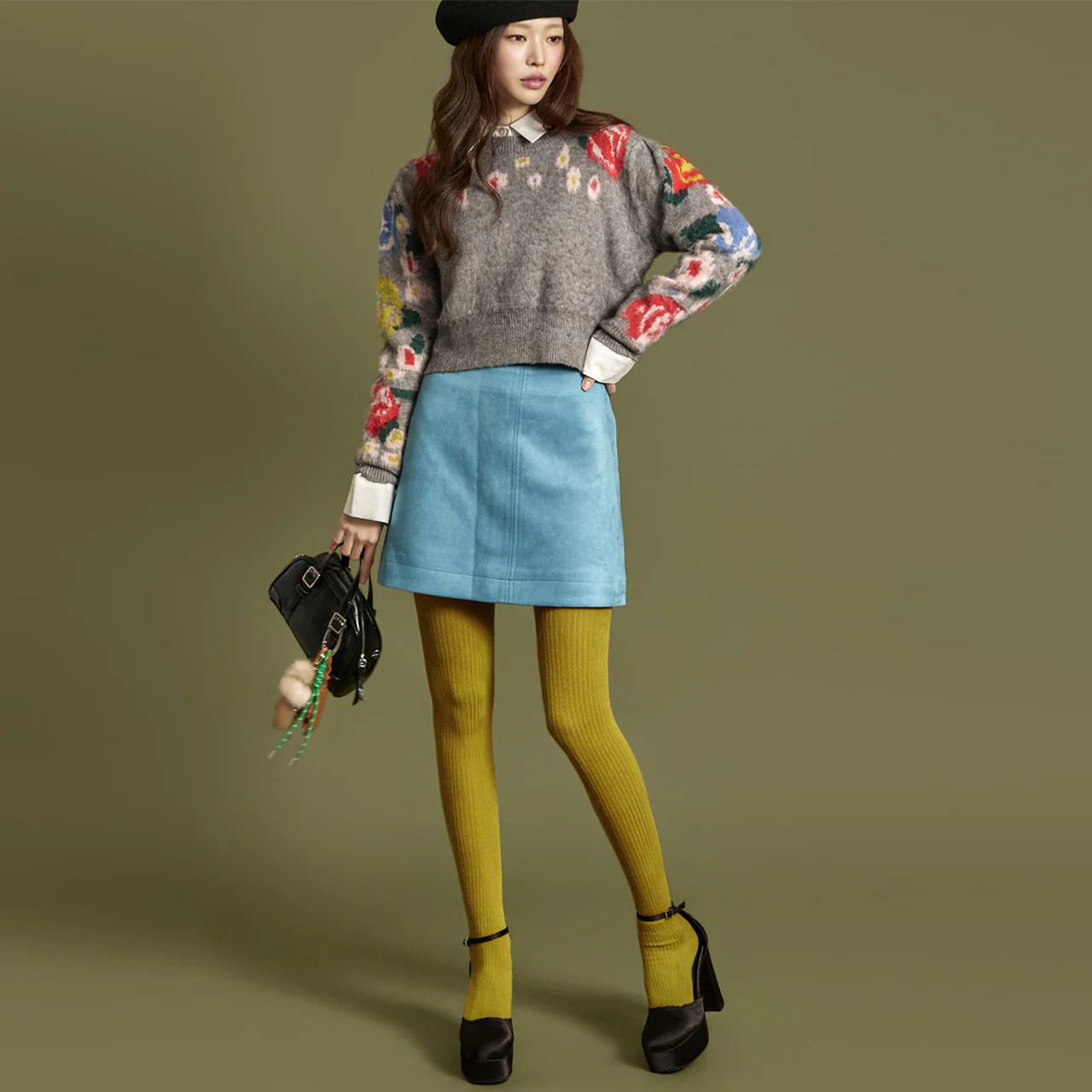 SK3097 Suede Mini Skirt - Image 2