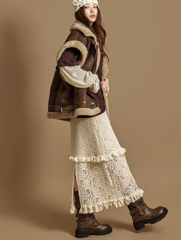 SK3098 Lace Frill Skirt