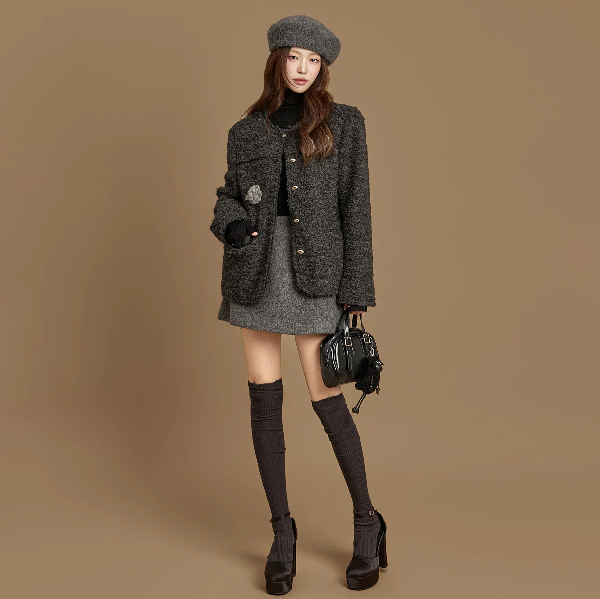 SK3118 Wool Mini Skirt - Image 2