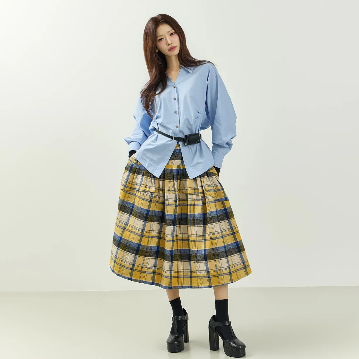 SK3144 Check Skirt - Image 2