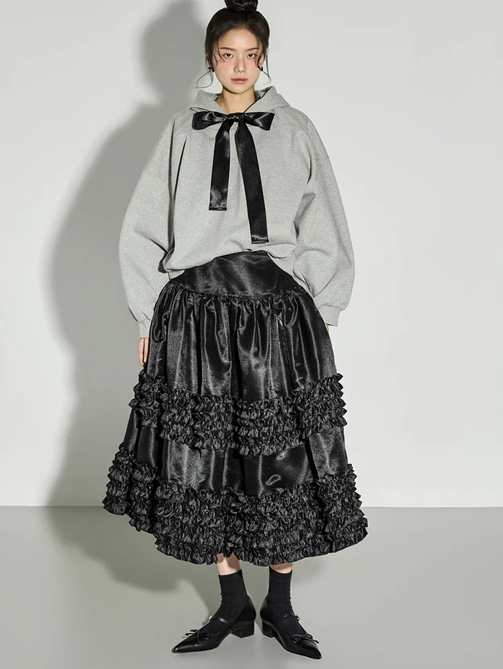 SK3150 Tiered Flare Skirt