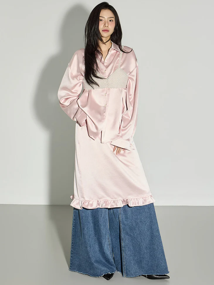 SK3151 Satin Frill Skirt