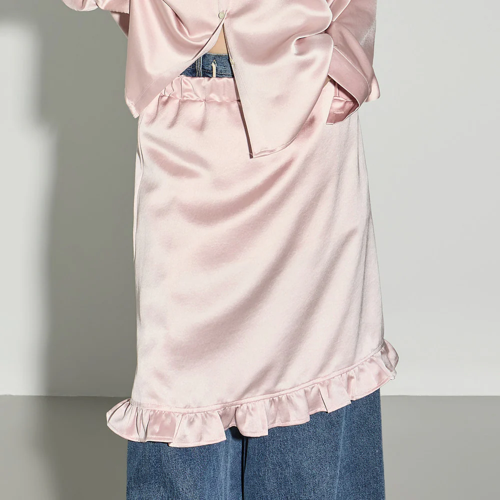 SK3151 Satin Frill Skirt - Image 2