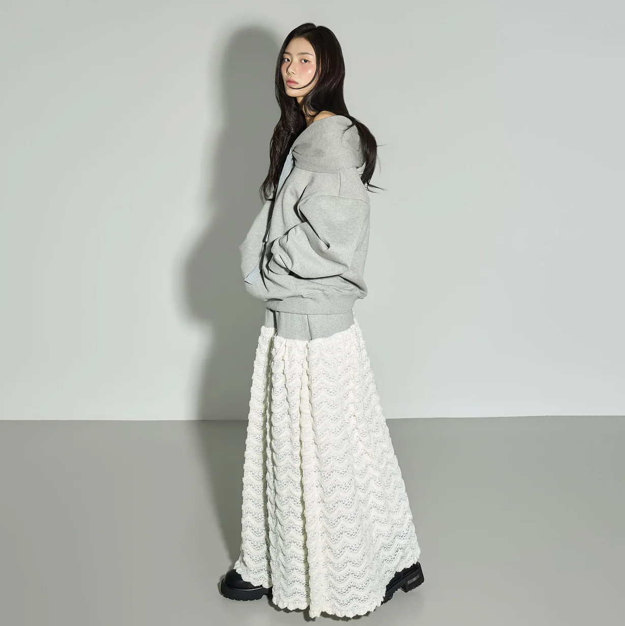 SK3152 Wave Fleece Skirt - Image 2