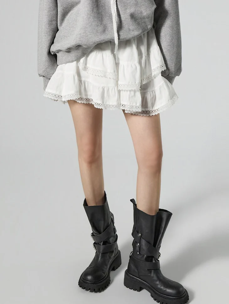 SK3168 Frill Mini Skirt