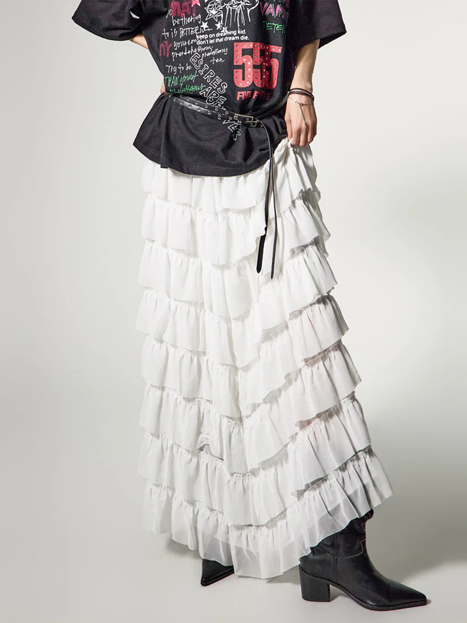 SK3184 Chiffon Tiered Skirt