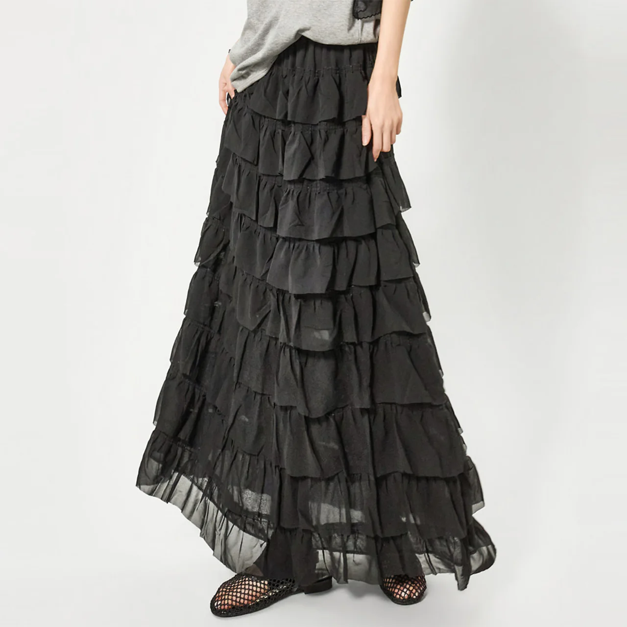 SK3184 Chiffon Tiered Skirt - Image 2