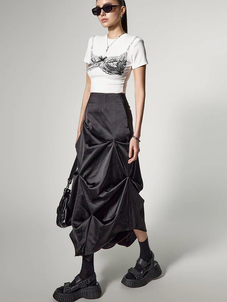 SK3192 Satin Twist Skirt