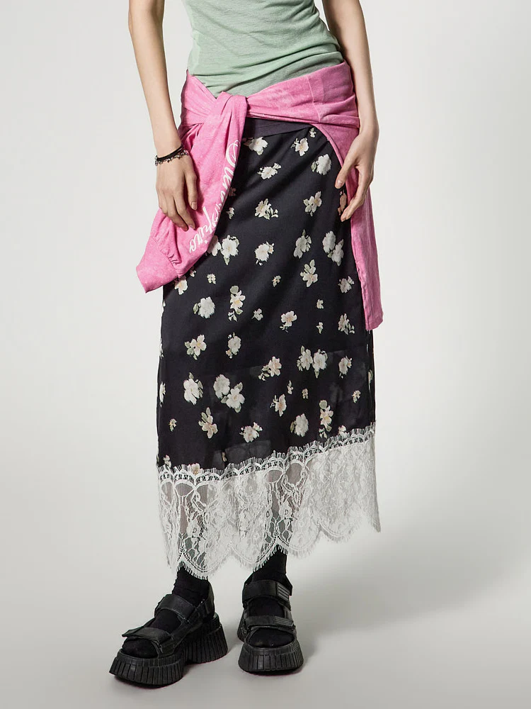 SK3195 Lace Flower Skirt