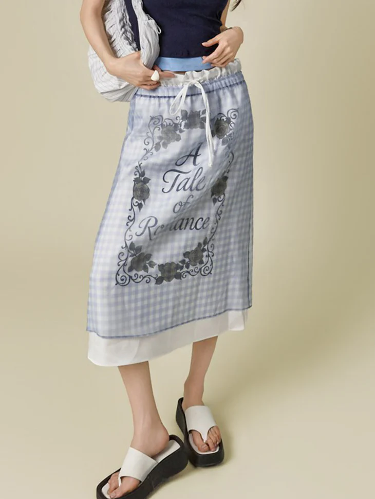 SK3200 Organza Check Skirt