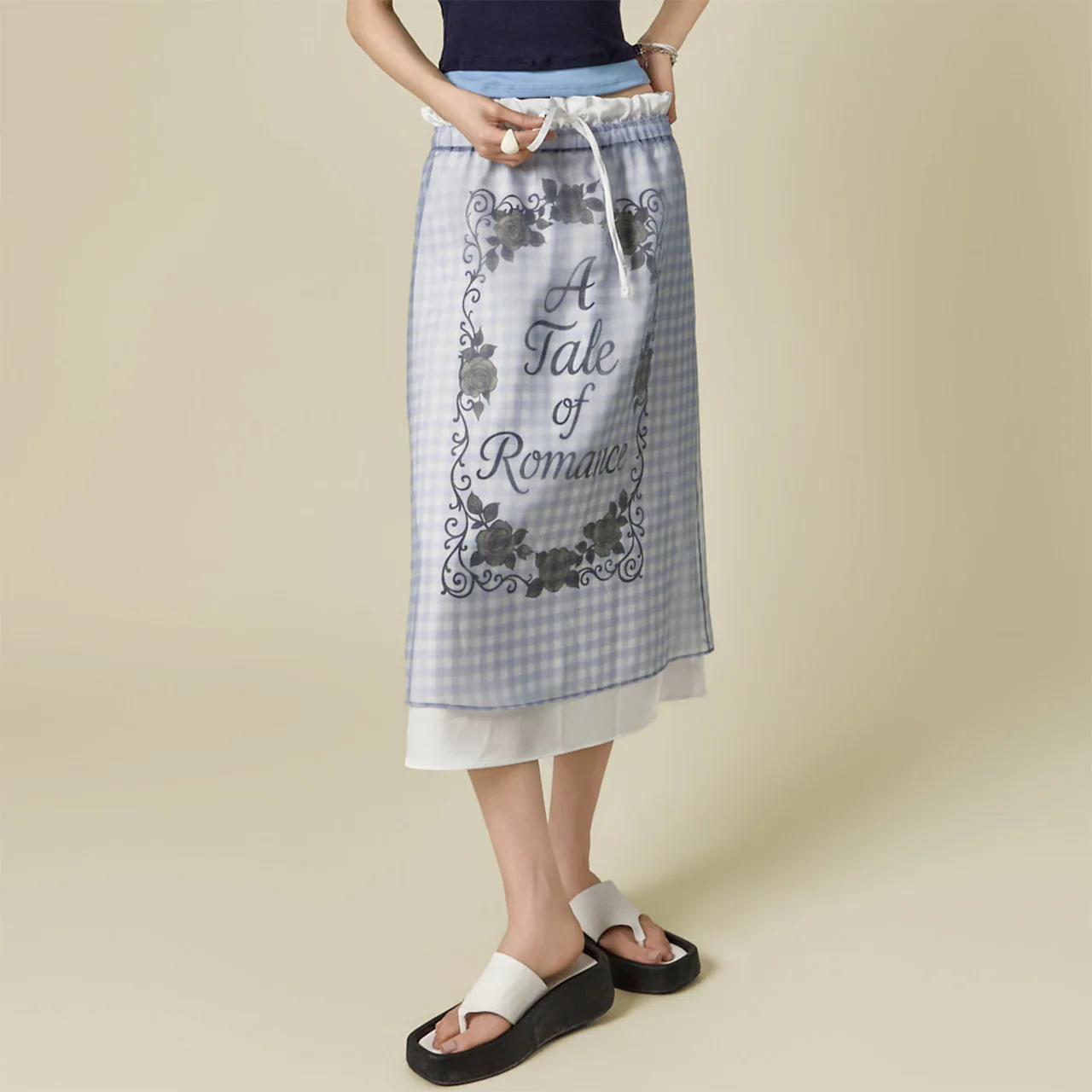 SK3200 Organza Check Skirt - Image 2