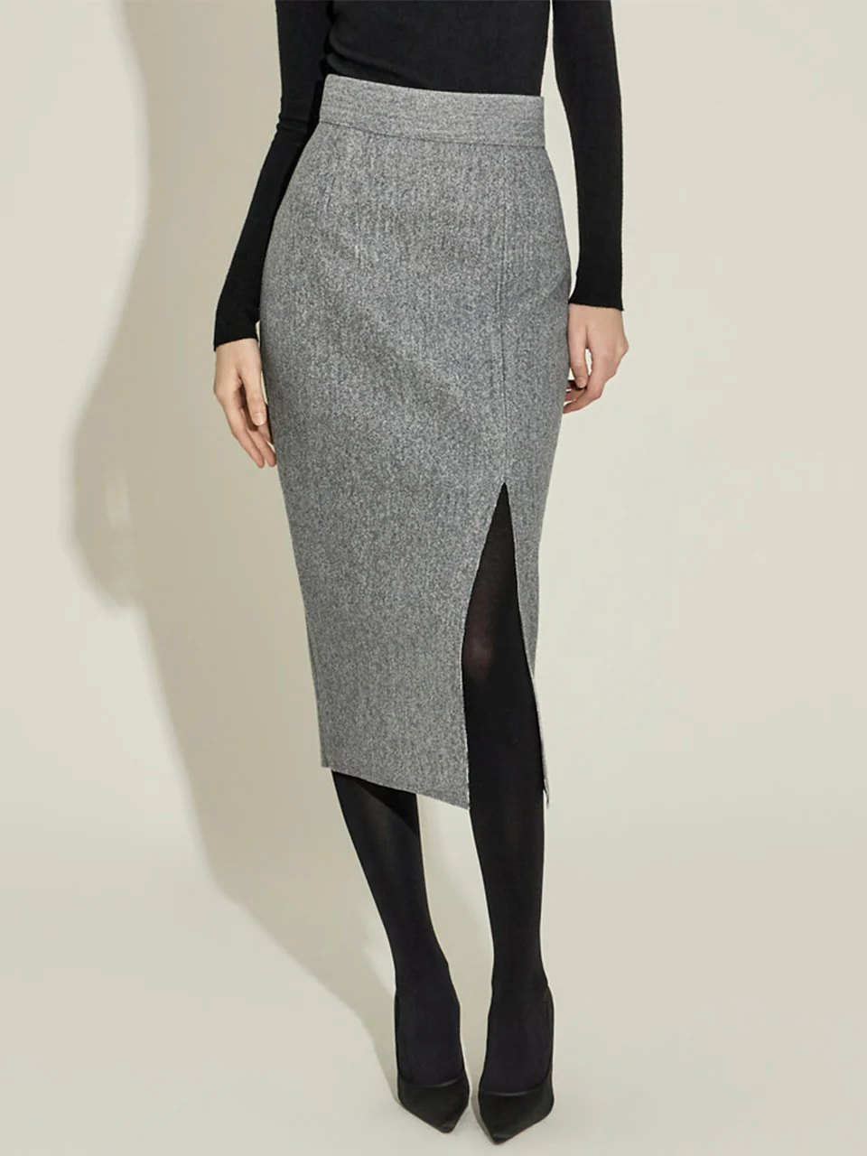 SK9092 Natural Cutting Slit Skirt