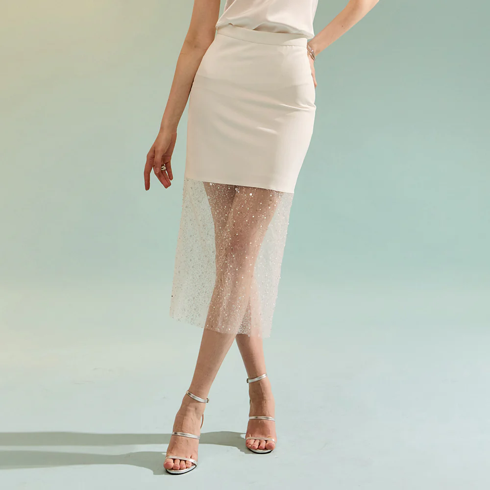 SK9183 Spangle Sheer Skirt - Image 2