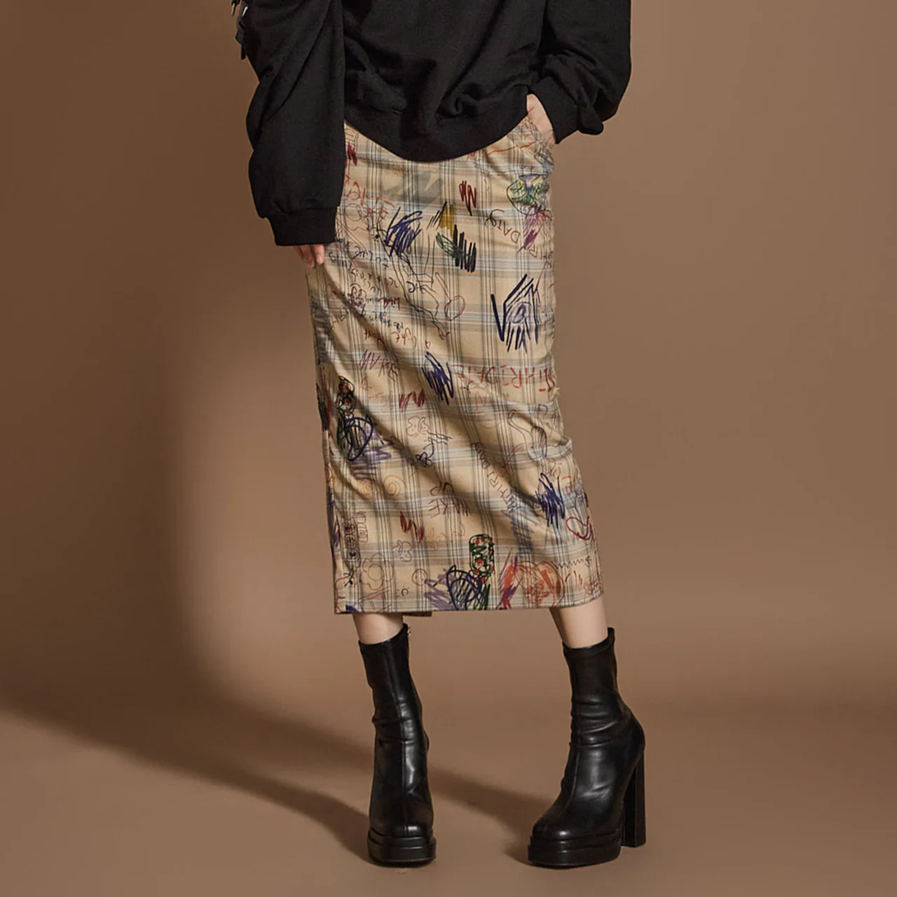 SK9248 Plade Pencil Skirt - Image 2