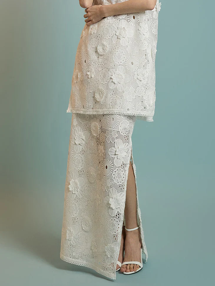 SK9272 Lace Embroidery Skirt