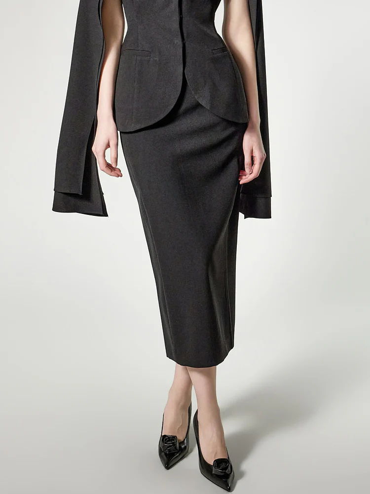 SK9306 H-Line Pencil Skirt