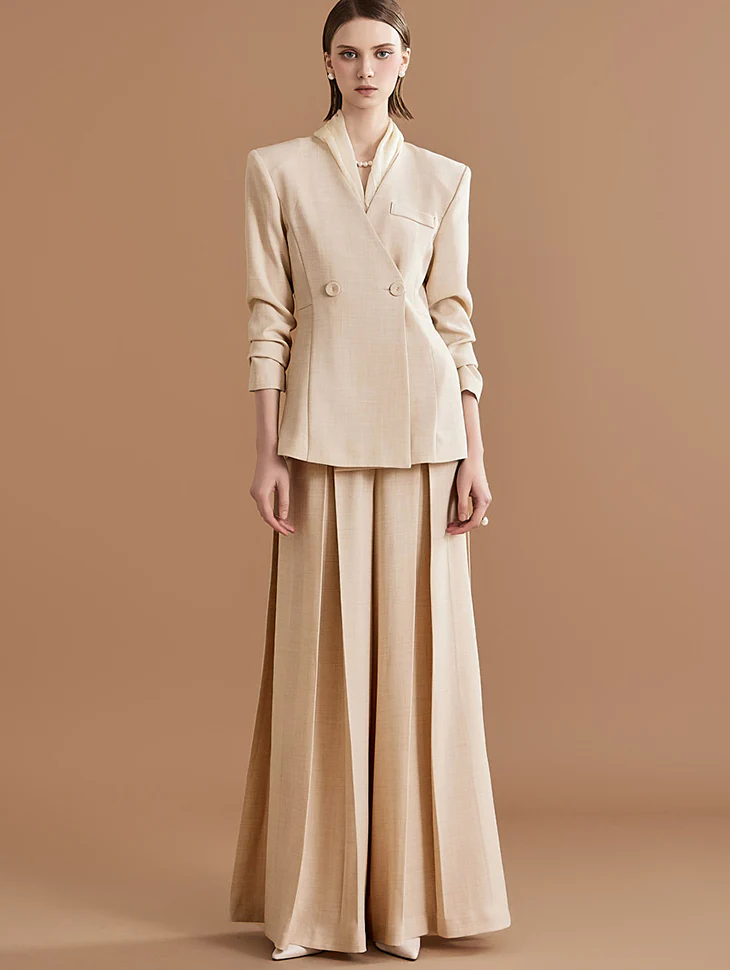 SU004 Pants Suit with Belt