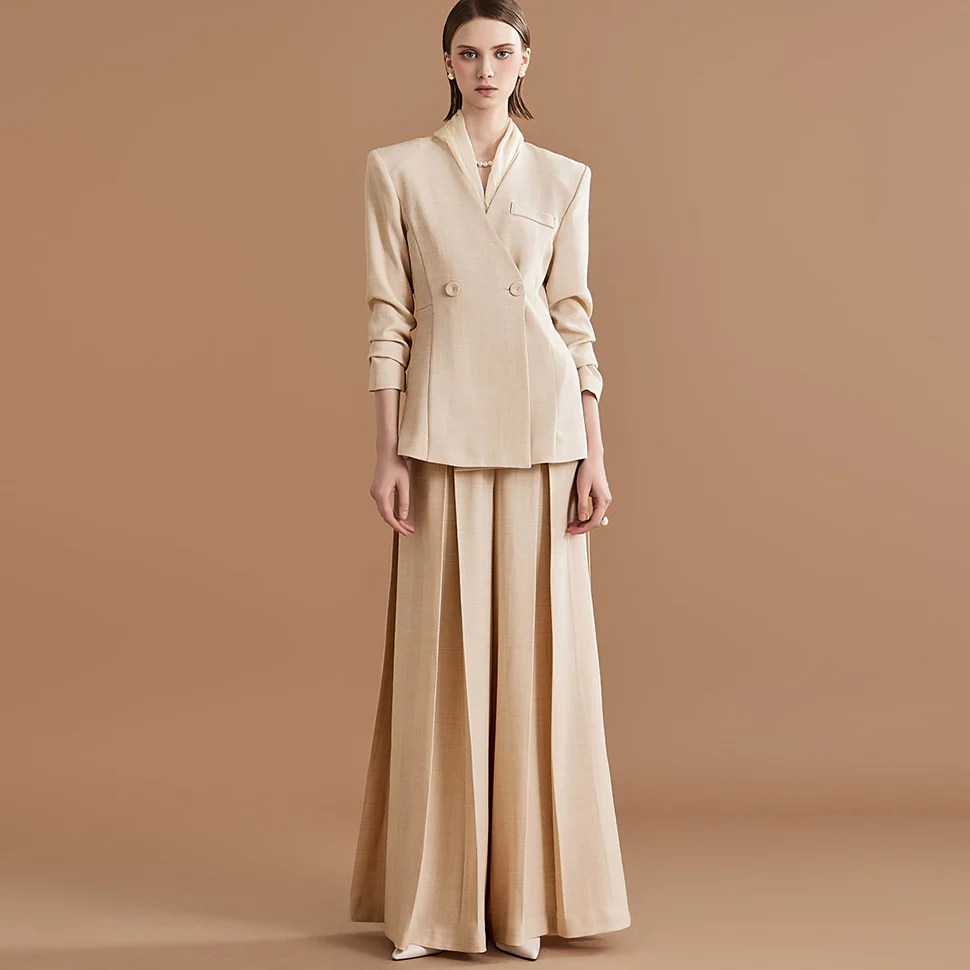 SU004 Pants Suit with Belt - Image 2