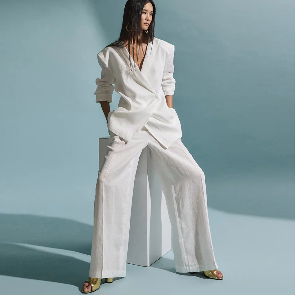 TP1886 Linen Jacket and Slacks Sets - Image 2