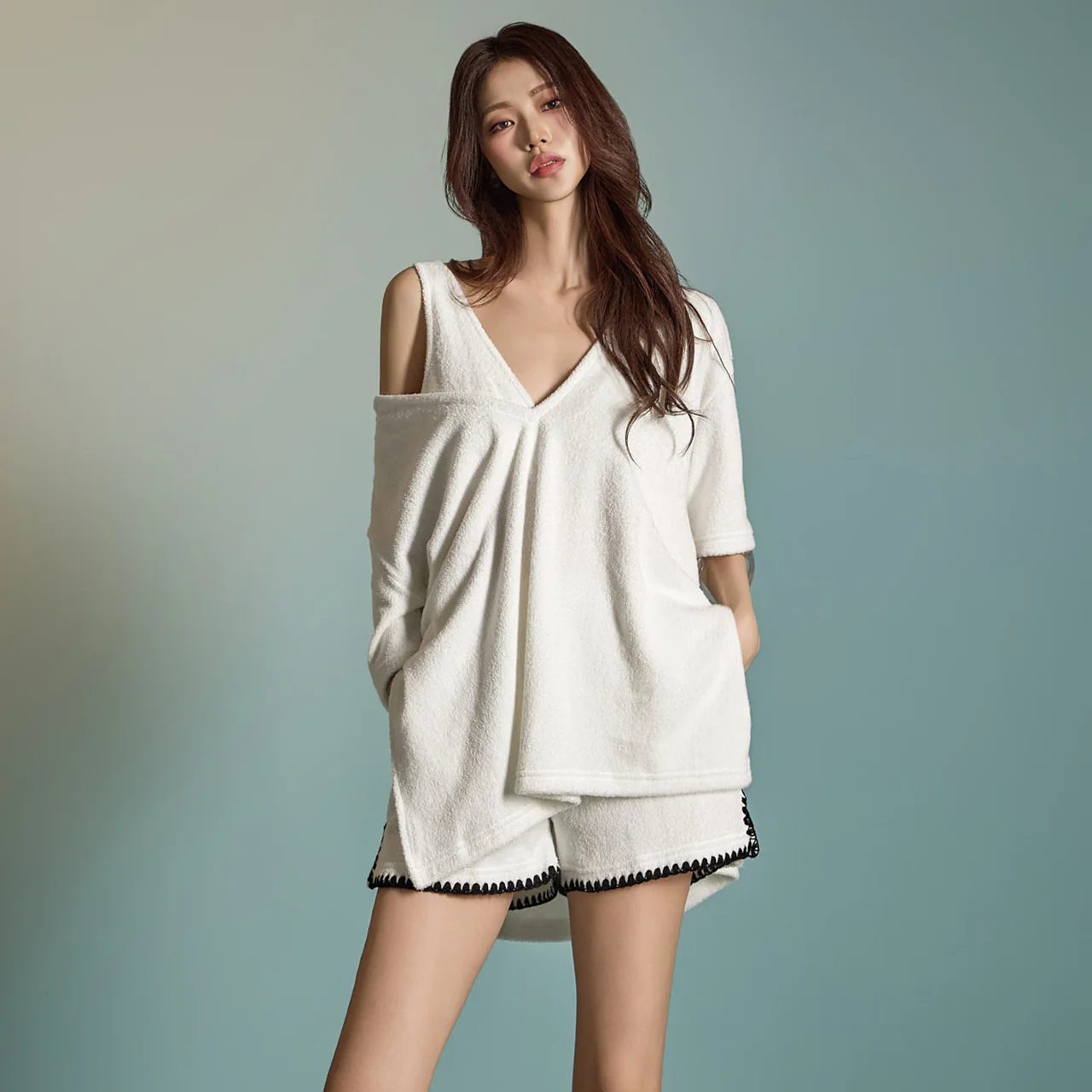 TP1914 Terry Sleeveless Top and Pants Set - Image 2