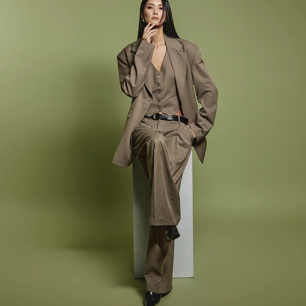 TP1947 Jacket Vest and Skirt Set - Image 2