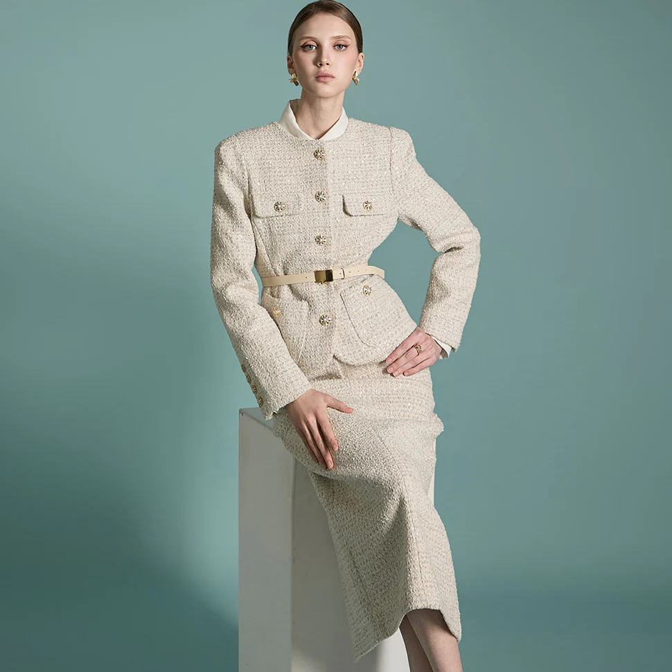 TP1981 Tweed Jacket and Skirt Set - Image 2