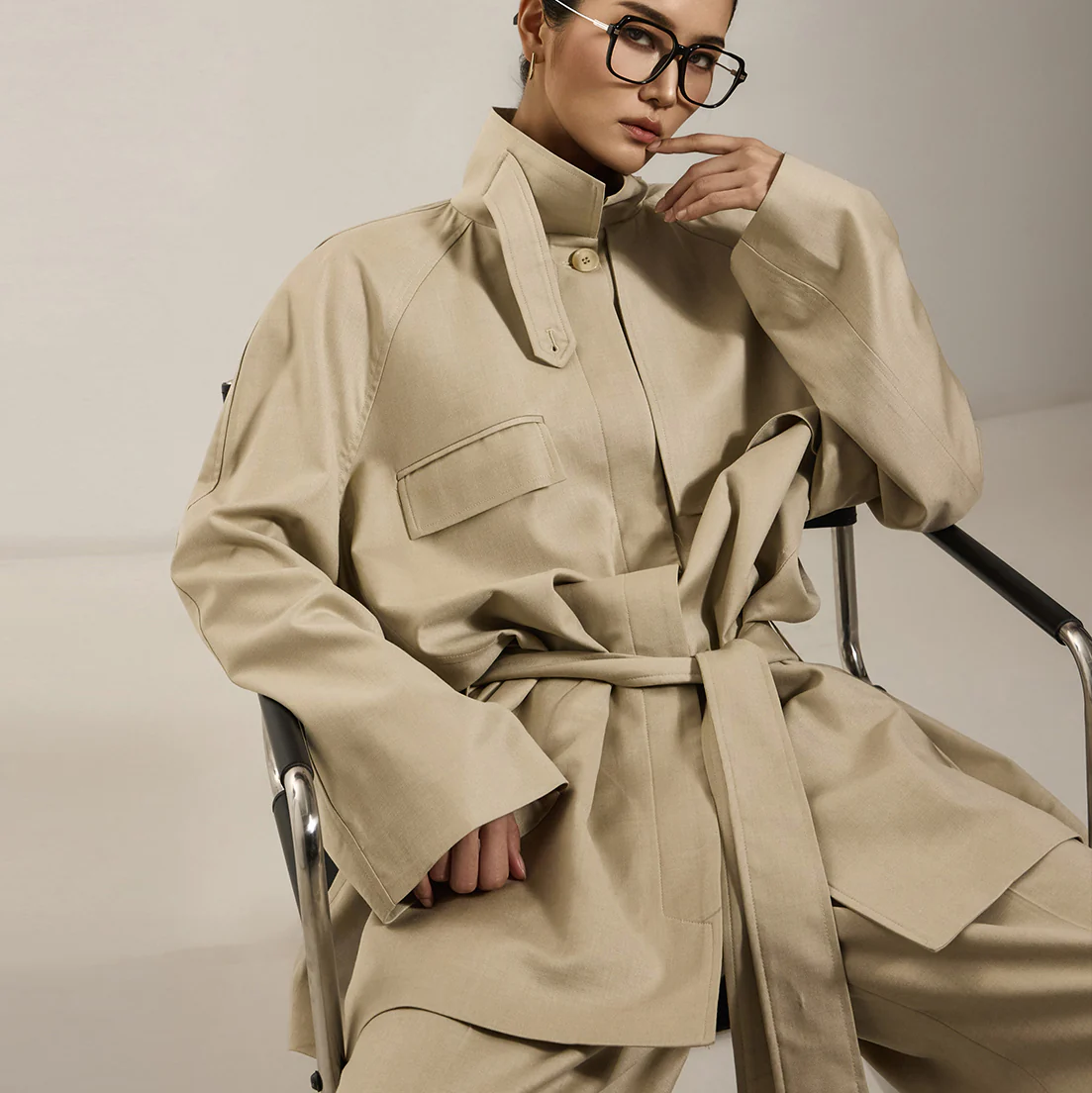TP2066 Trench Coat and Pants Set - Image 2