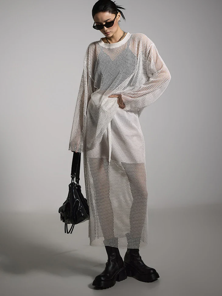 TP2086 Net Top and Skirt Set