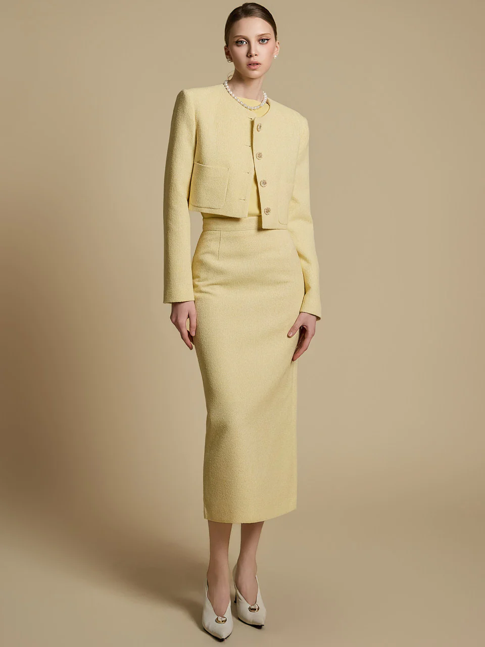 TP2120 Tweed Jacket and Skirt Set